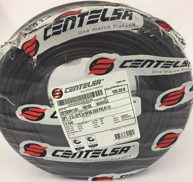 CABLE DUPLEX #16 300V NEGRO CENT
