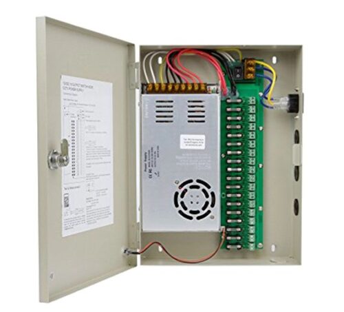 Fuente Centralizada 12V 20 Am 18 Salidas Caja Azul