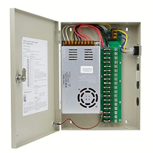 Fuente Centralizada 12V 20 Am 18 Salidas Caja Azul