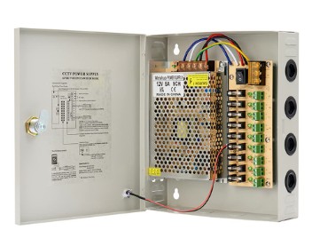 Fuente De Alimentacion Cctv 12V 10Am 9 Salidas