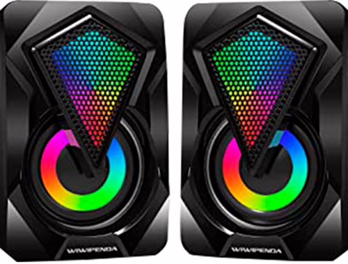 Parlantes Usb Rgb Para Pc X2