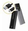 Caja para SSD M.2 a USB Tipo C 3.1 – Hasta 5 Gbps, sin herramientas, Plug & Play