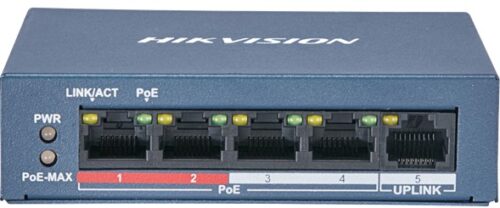 Switch 4 Puerto Poe Hikvision Ds-3E0105P-E/M