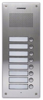 PLACA PORTERO MULTIFAMILIAR COMMAX DR-8UM – 8 llamados, altavoz, 12VDC