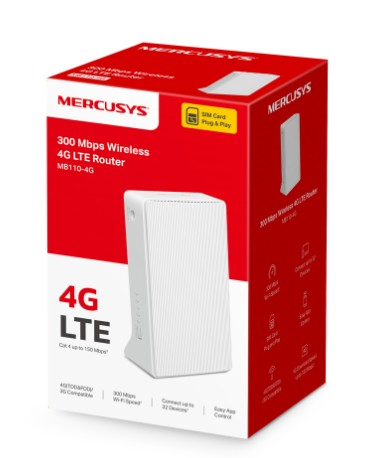 Router Mercusys Inalambrico 4G Lte De 300 Mbps