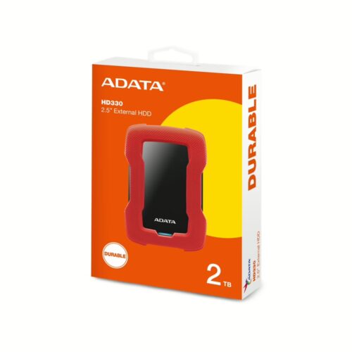 Disco Externo Adata HD330 Antigolpes 2TB USB 3.2 Rojo