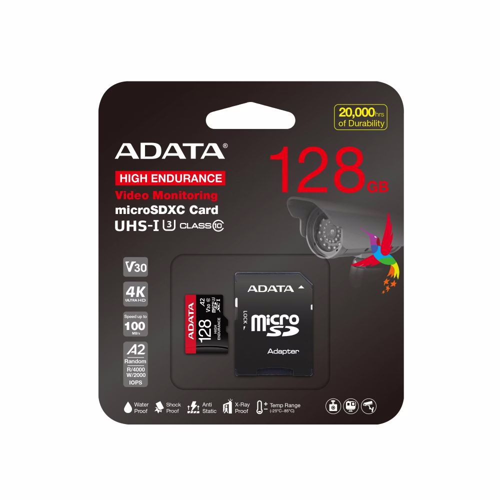 Memoria Microsd Adata A2-V30 128GB Video vigilancia