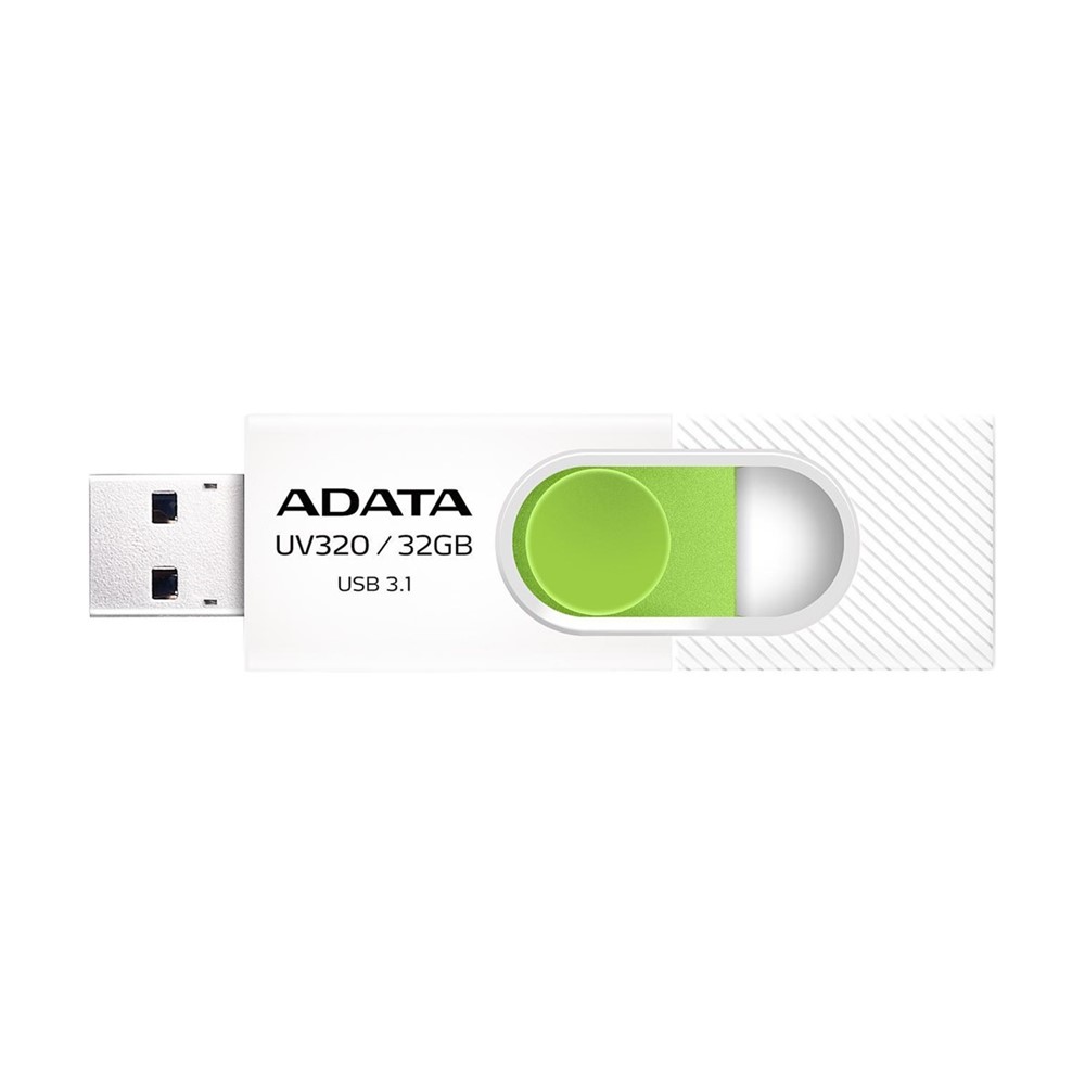 Memoria USB ADATA UV320 3.2 32GB Blanca con Verde