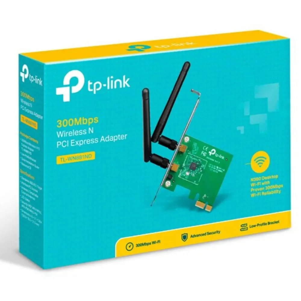 Adaptador Inalámbrico TL-WN881ND PCI Express 300Mbps TP-Link