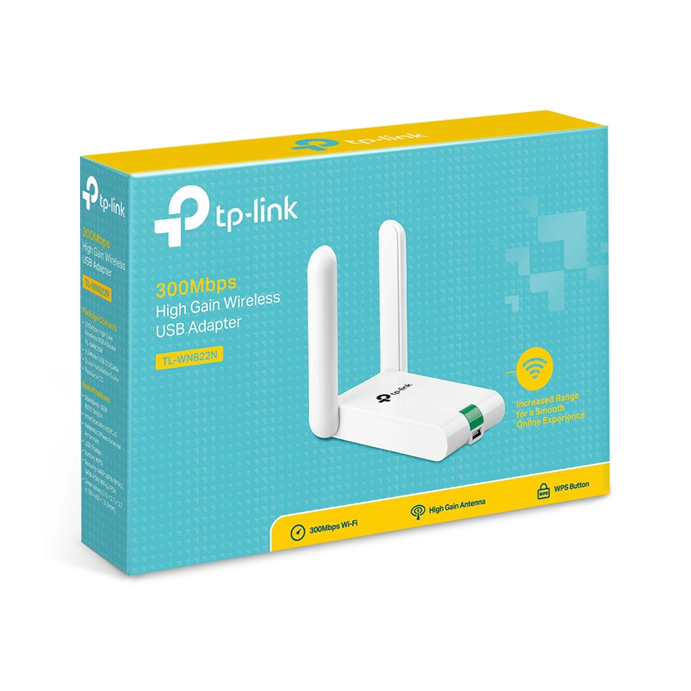 Adaptador USB Inalámbrico TP-Link TL-WN822N 300 Mbps con Antenas Externas