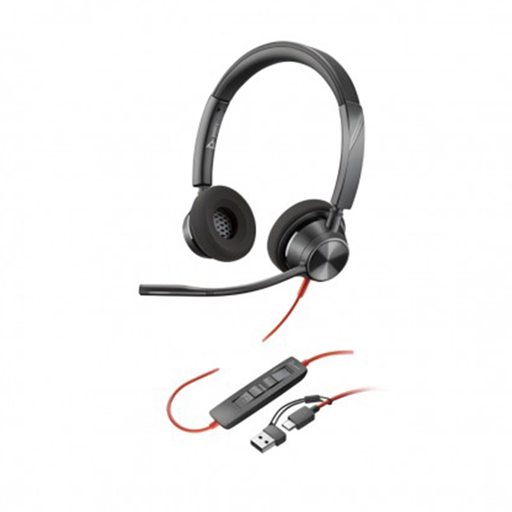 Audífonos Poly Blackwire 3320 USB-C Stereo Certificado Microsoft Teams