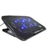 Base Refrigerante Gamer Jaltech H9 6 Ventiladores LED 12-17 Plg