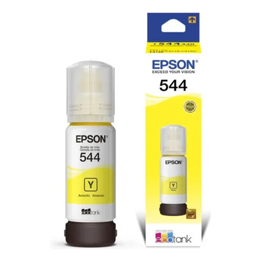 Botella Tinta Amarilla Epson T544 Dye 65ml Alta Calidad L3110