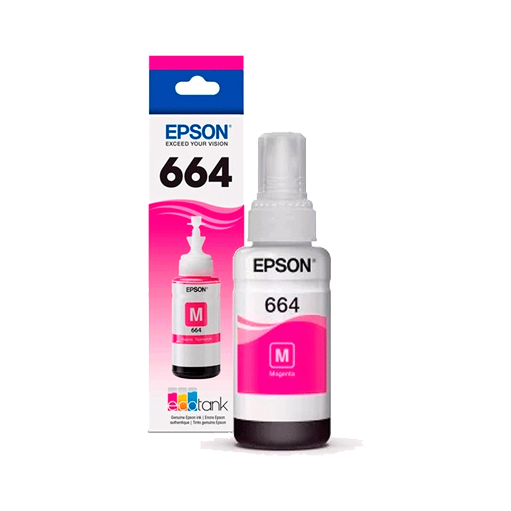 Botella Tinta Magenta Epson T664 L200 Rendimiento Profesional