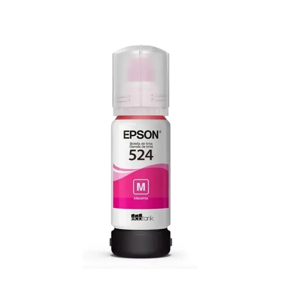 Botella Tinta Pigmentada Epson T524 Magenta Alto Rendimiento EcoTank