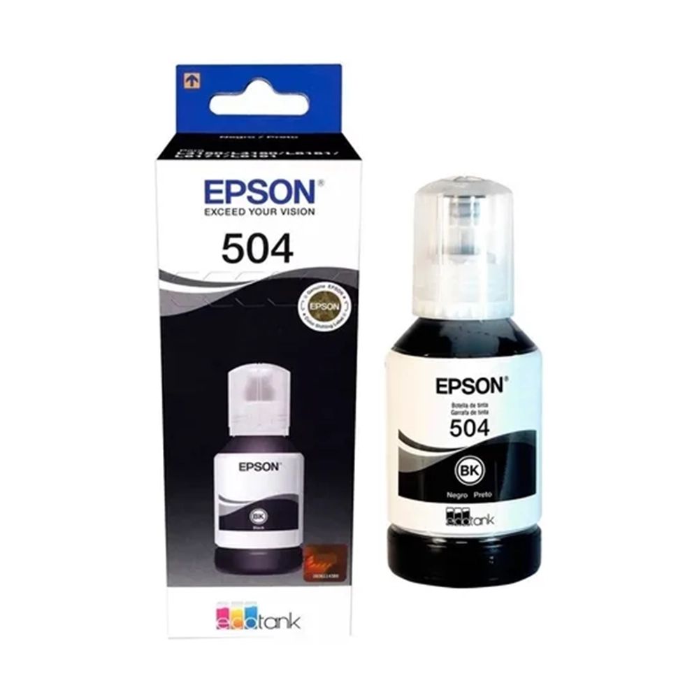Tinta Negra Epson 504 Original Rinde 65ml Impresión Profesional