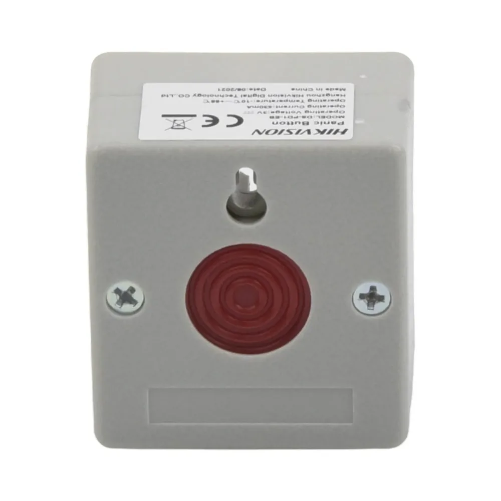 Botón de pánico con llave Hikvision DS-PD1-EB cableado NO/NC