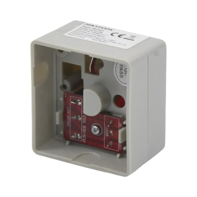 Botón Pánico Cableado Llave Hikvision DS-PD1-EB ABS Retardante