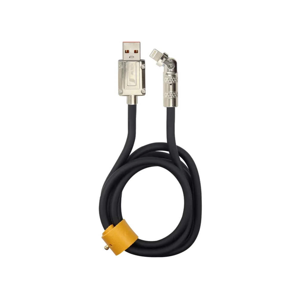 CABLE USB-A A LIGHTNING JALTECH – Para iPhone, carga rápida 66W, LED, datos