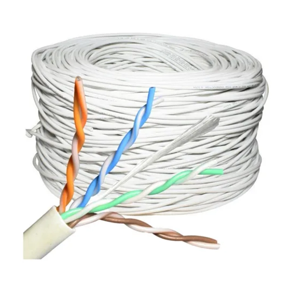 CABLE UTP CAT 5E INTERIOR 100MTS ENERLINE – 8 conductores, 4 pares, ideal para redes y CCTV