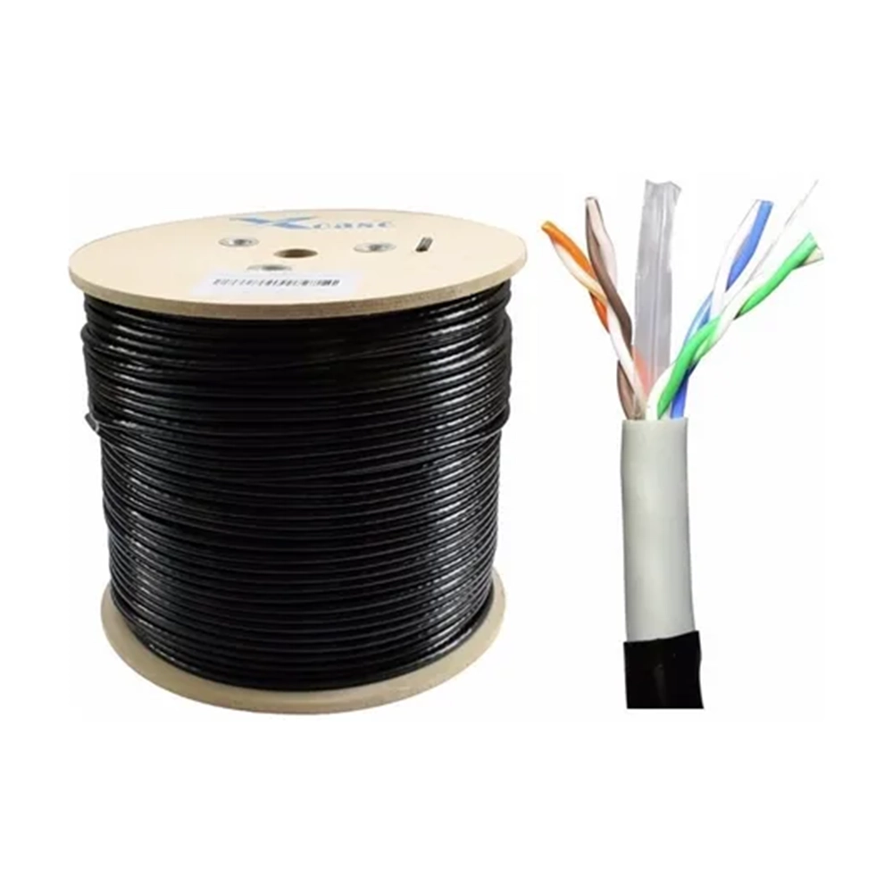CABLE UTP CAT6 EXTERIOR ENERLINE 305M – 100% Cobre, alta velocidad, resistente al clima