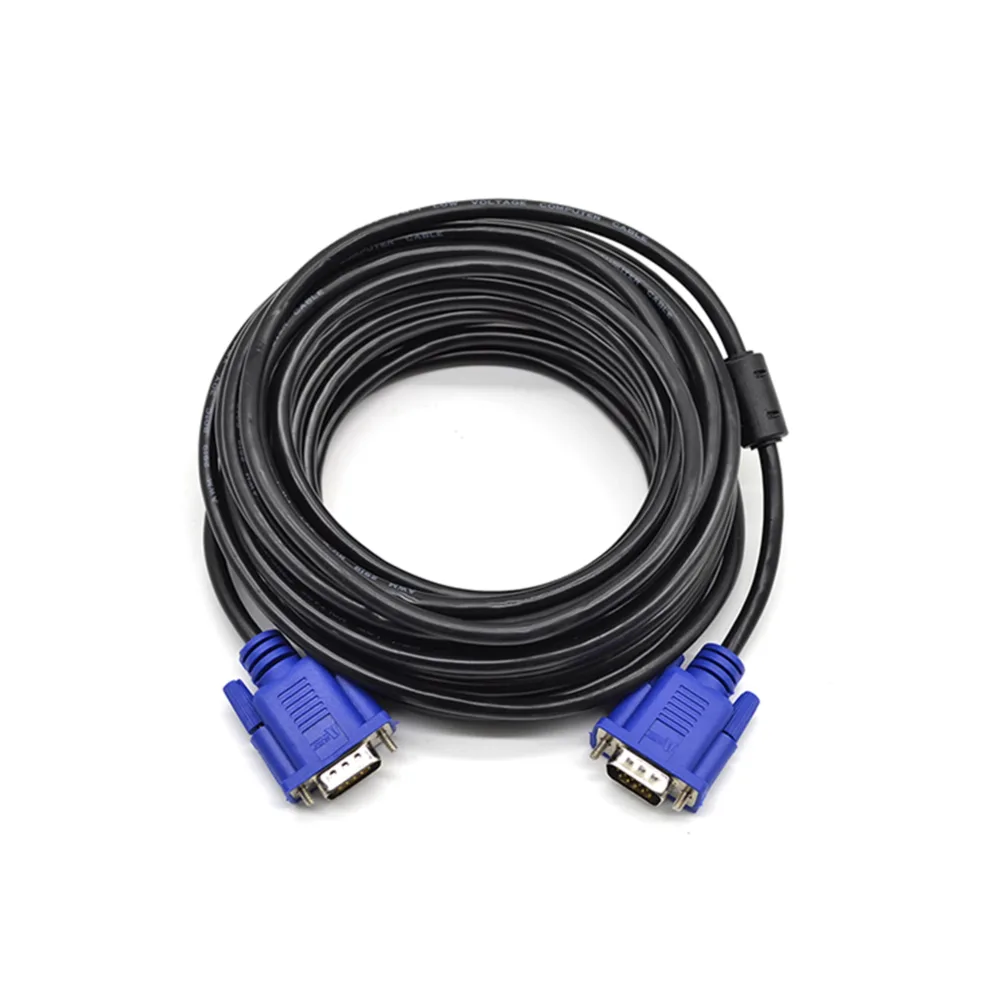 CABLE VGA 10 METROS JALTECH – Resolución 3+5, doble filtro ferrita, alta calidad