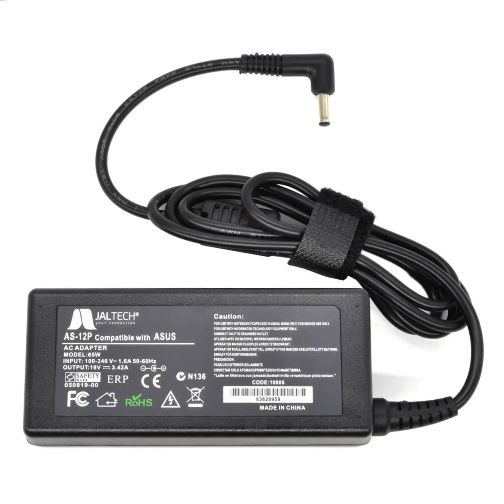 CARGADOR PARA ASUS 19V 3.42A 65W JALTECH – Conector estándar, carga segura y estable