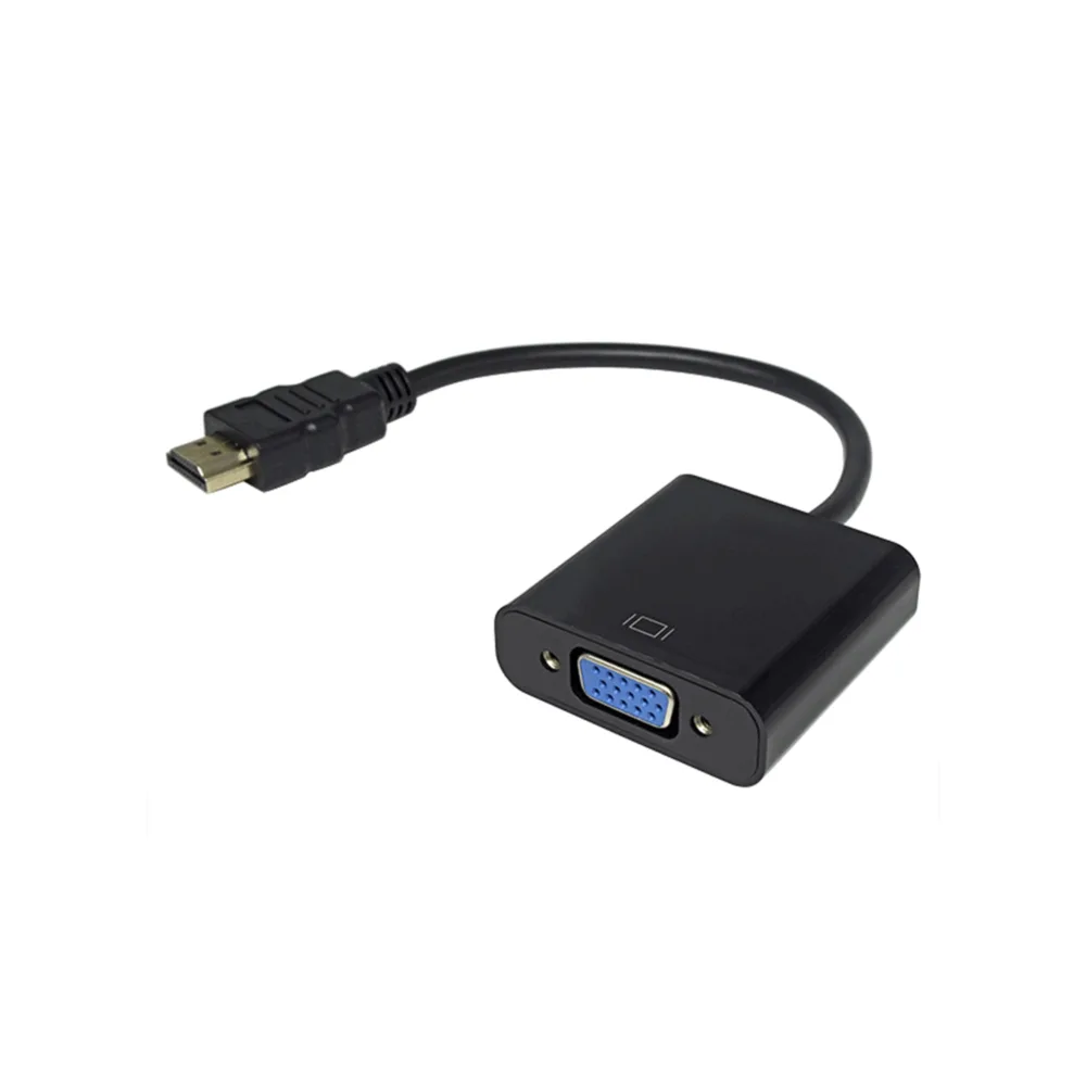 CONVERTIDOR DE HDMI A VGA CON AUDIO – Adaptador compacto, señal HD y salida 3.5 mm