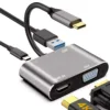 Cable Adaptador Tipo C 4 en 1 Multifunción Versátil Universal