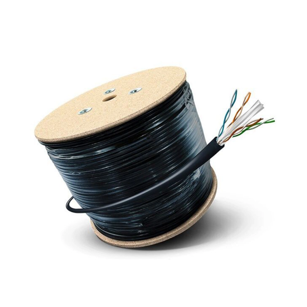 Cable UTP Cat5e exterior 305m, 100% cobre, doble chaqueta, 23AWG