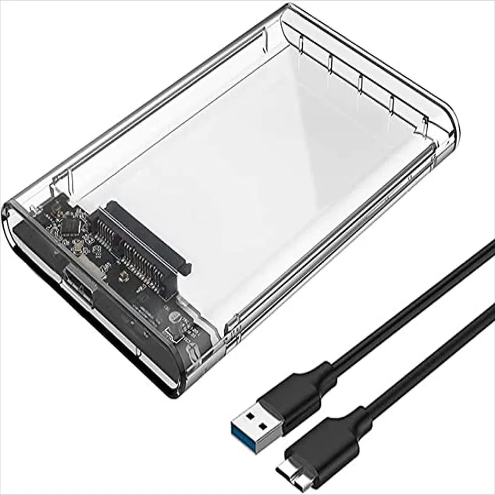 Caja Disco Usb 3.0 Transparente  2.5
