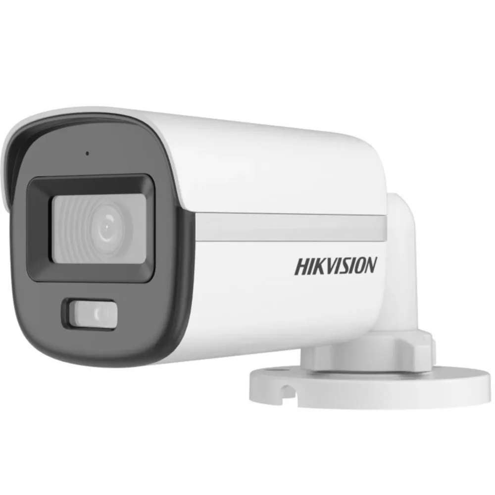 Cámara Minibala Hikvision DS-2CE10DF0T-LPFS – 2MP, Full Color, Luz Blanca/IR, Audio y 4 en 1