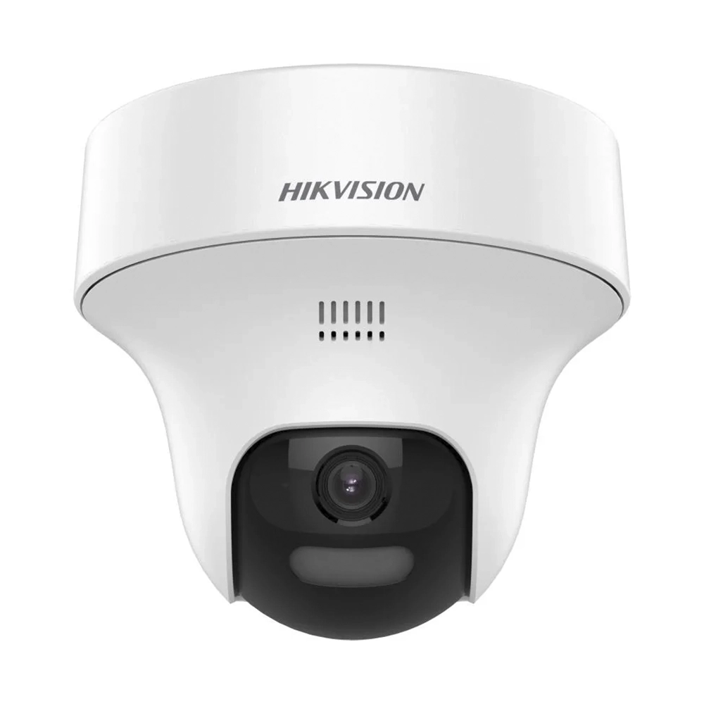 Cámara PT Fija 2MP DS-2CE70D0T-PTLXTS – Audio Bidireccional, Sirena y Luz Estroboscópica