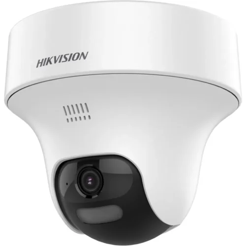 Cámara PT Fija 2MP DS-2CE70D0T-PTLXTS – Audio Bidireccional, Sirena y Luz Estroboscópica