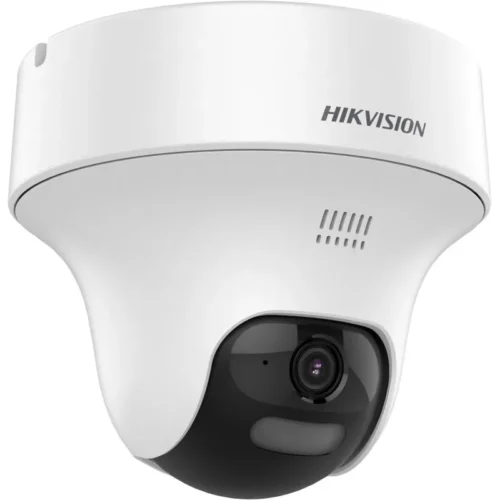 Cámara PT Fija 2MP DS-2CE70D0T-PTLXTS – Audio Bidireccional, Sirena y Luz Estroboscópica