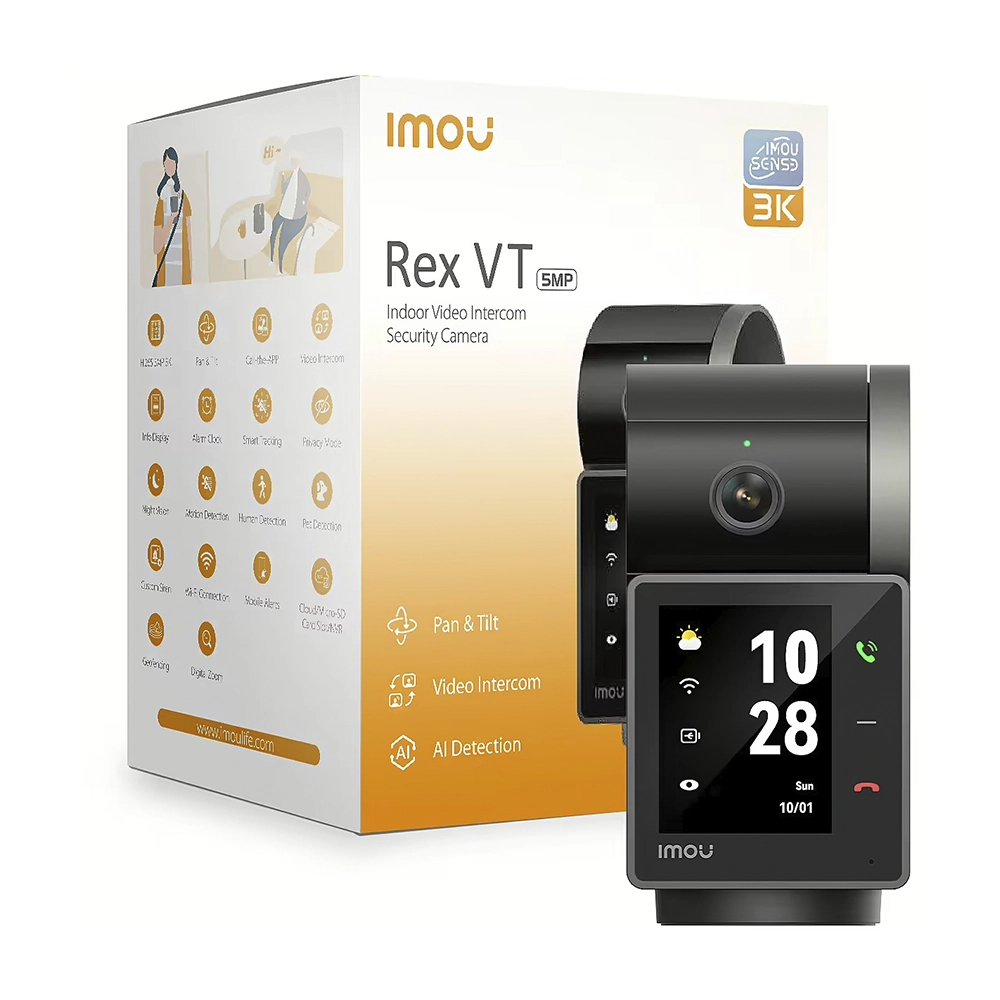 Cámara de Seguridad IMOU Rex VT 3K QHD | Videollamada y Detección IA