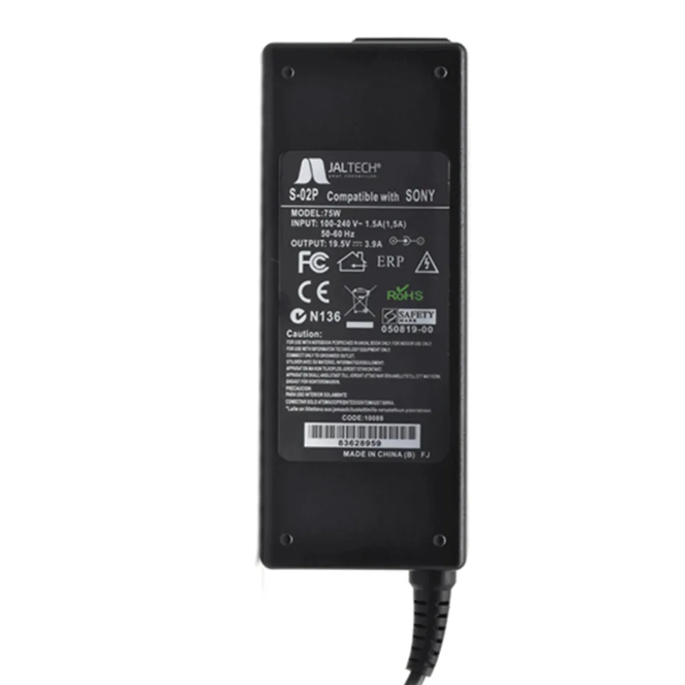 Cargador Premium Sony 19.5V 3.9A Punta 6.0x4.4L Alta Durabilidad