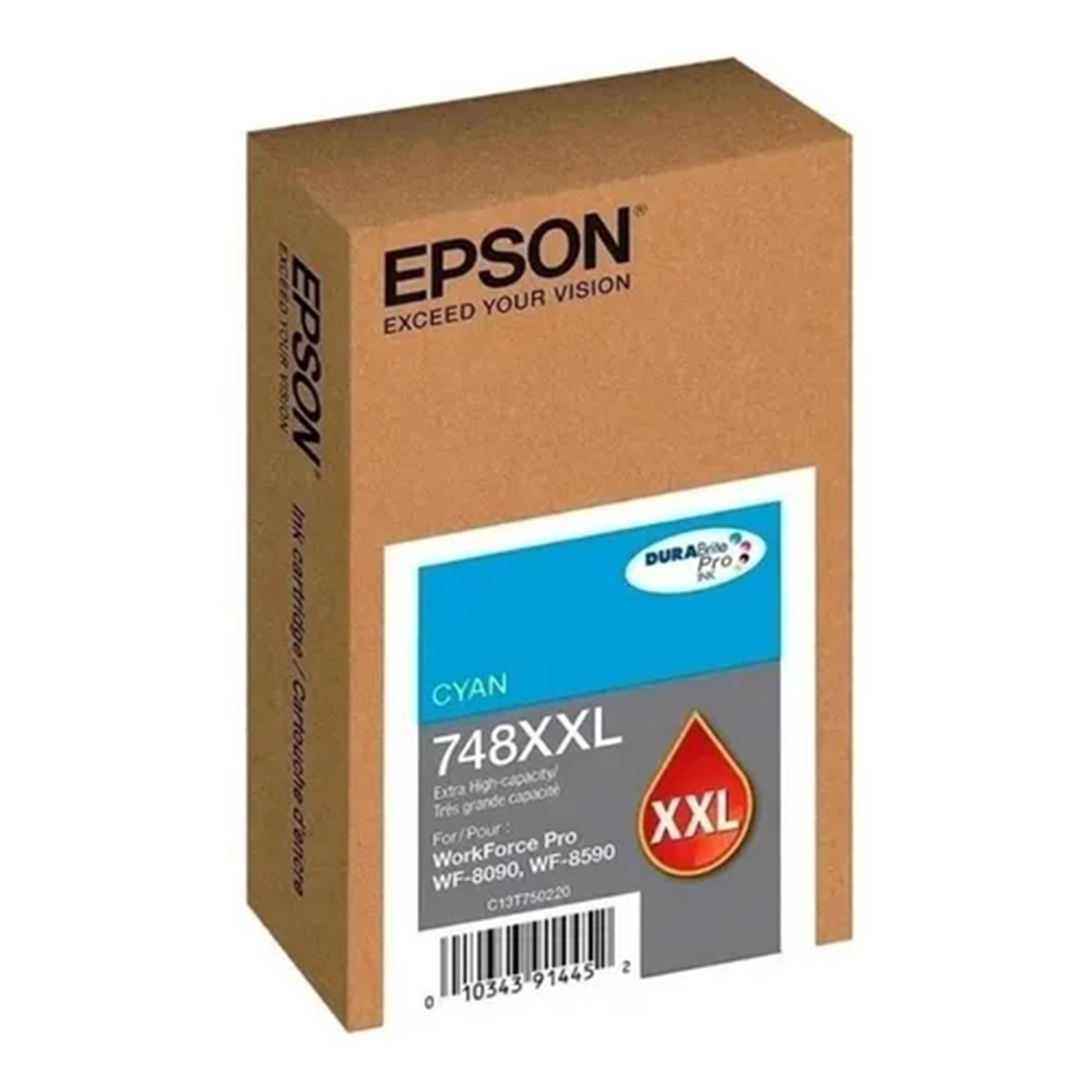 Cartucho Tinta Epson Cyan WF6090 WF6590 Alto Rendimiento 7K