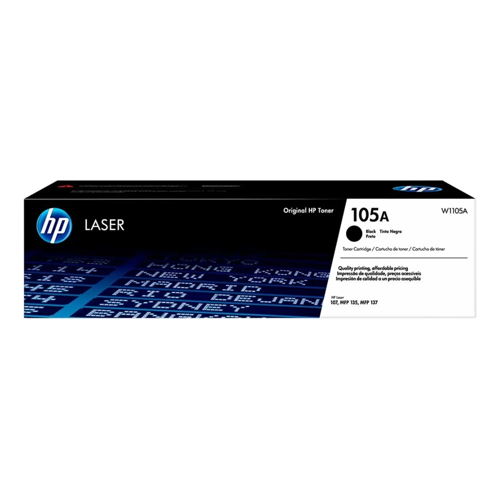 Cartucho de Tóner HP 105A Negro LaserJet Original – Rendimiento Confiable de 1000 Páginas