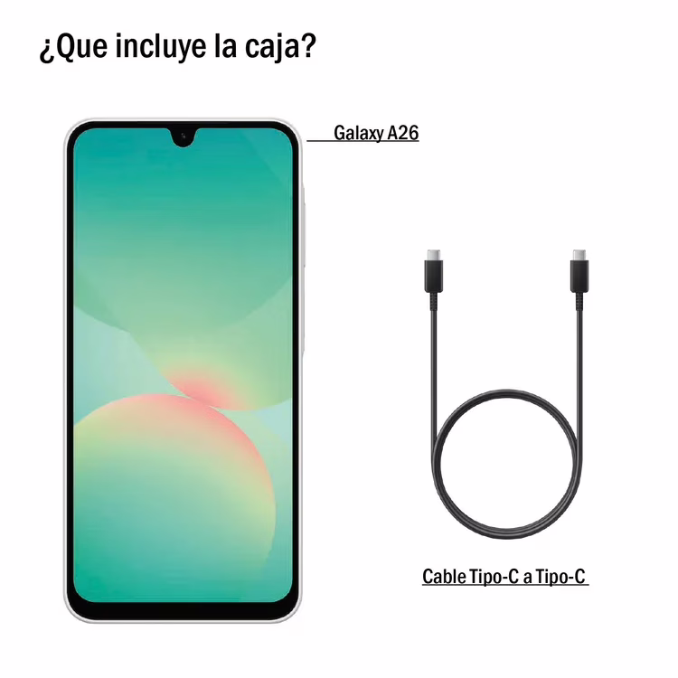 Celular Samsung A26 5G 8GB RAM 256GB Blanco Cámara 50MP Premium