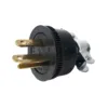Clavija Encauchetada Macho 15A 250V con Polo a Tierra – Codelca