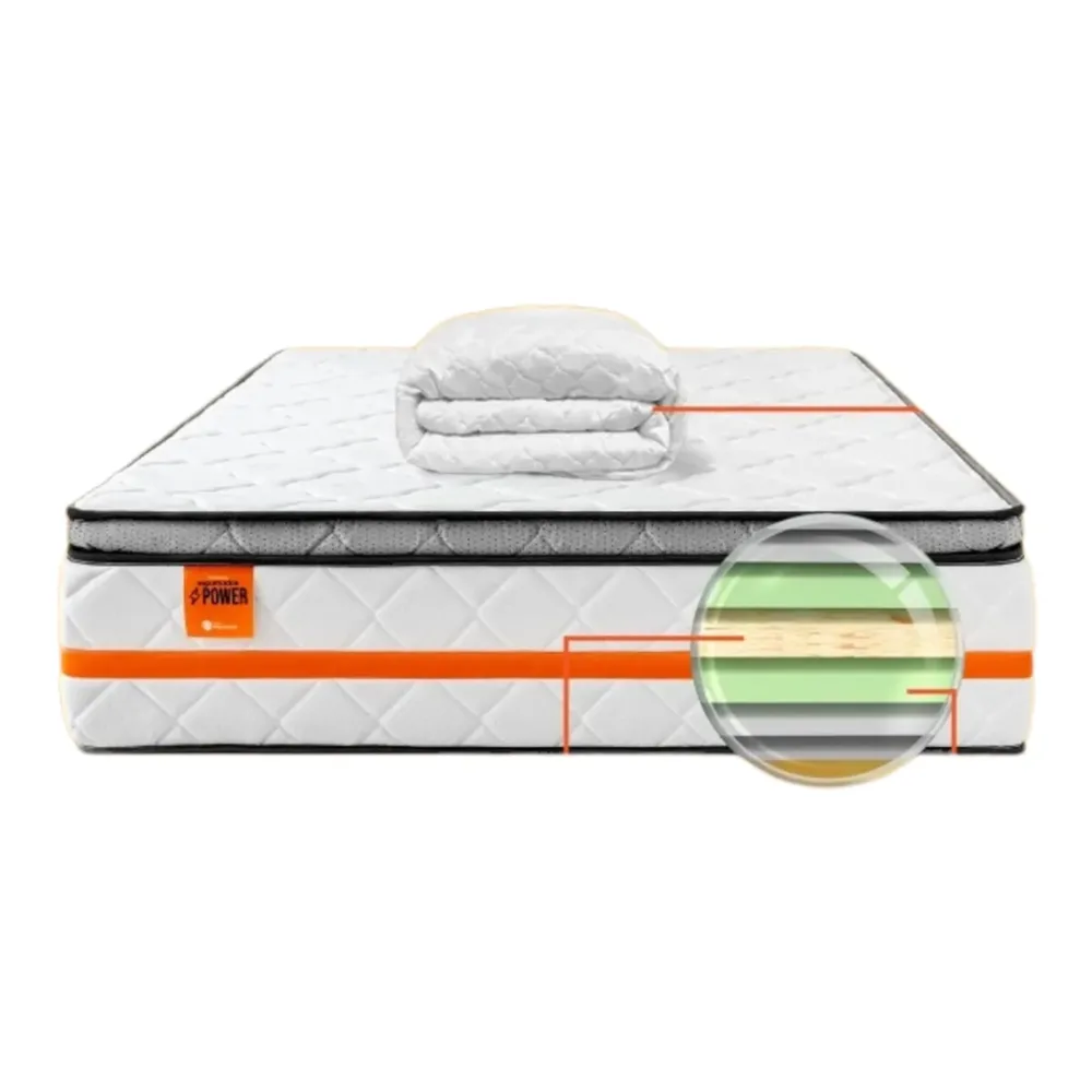 Combo Colchon Power Cromo Pro 100+Protector