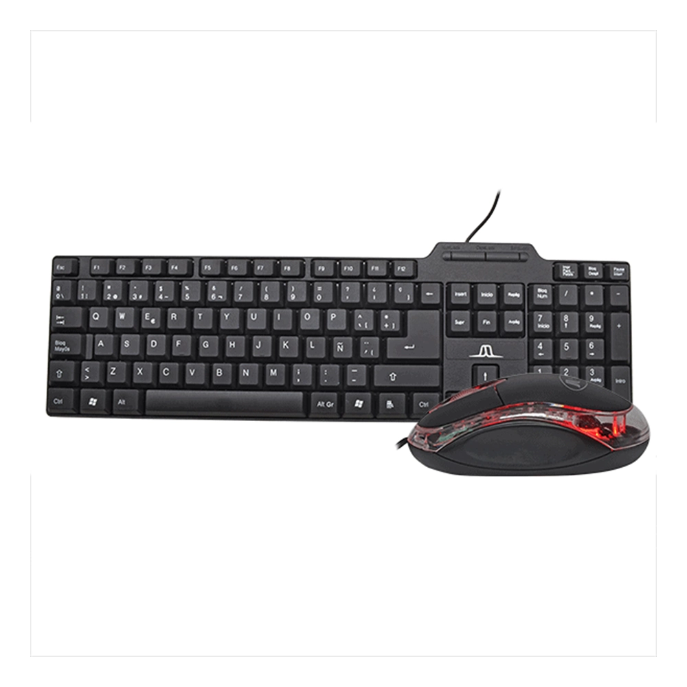Combo Teclado y Mouse USB Jaltech Español con Mouse LED Premium