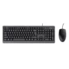 Combo teclado y Mouse Trust primo  alámbrico Negro