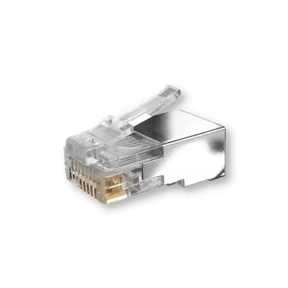 Conector RJ45 Cat 6A FTP Metálico – Pack x10 Unidades, Blindado