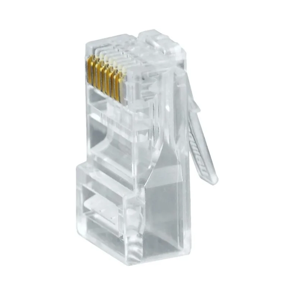 Conector RJ45 Cat6 Gold Plated 3U – Pack x10 Unidades, Alta Conductividad