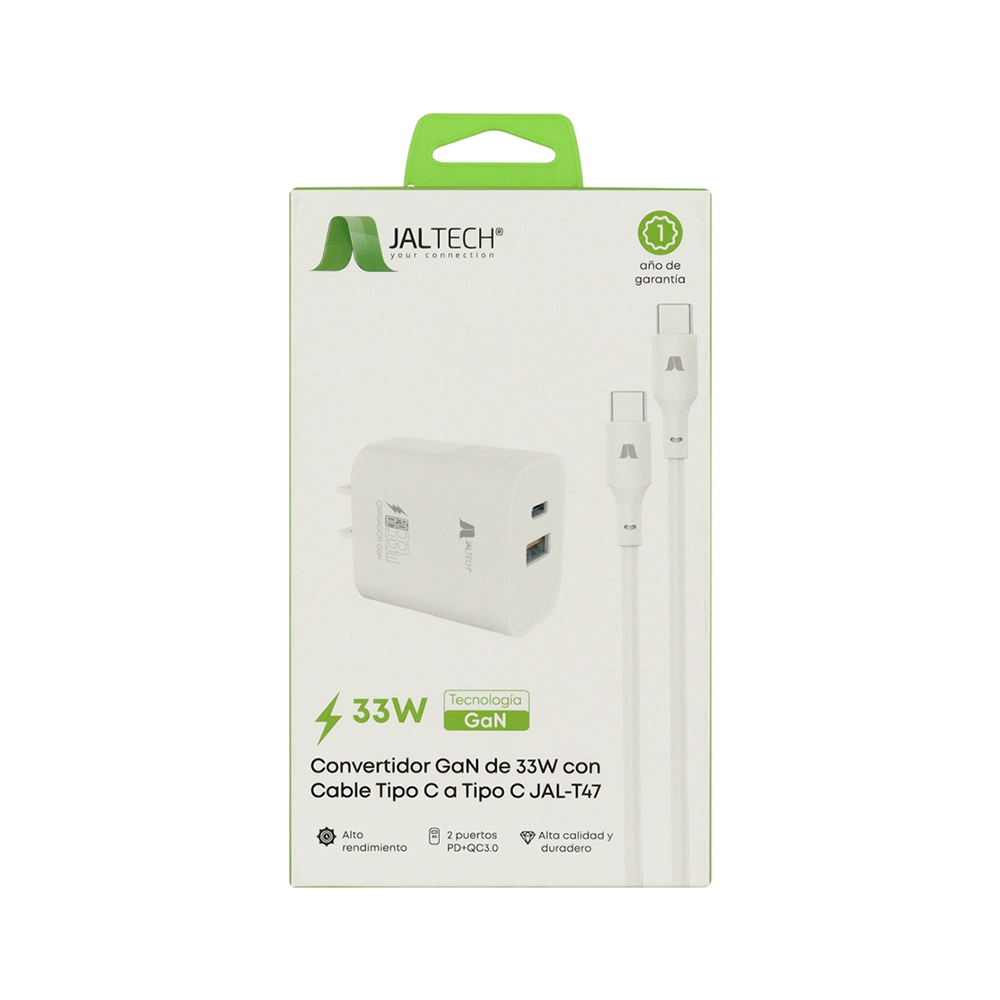 Convertidor Gan 33w Qc Con Cable