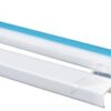 Canaleta lisa Dexson 13x7 mm con adhesivo, PVC blanco, 2 m