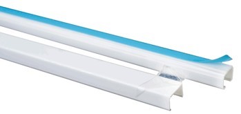 Canaleta lisa Dexson 13x7 mm con adhesivo, PVC blanco, 2 m