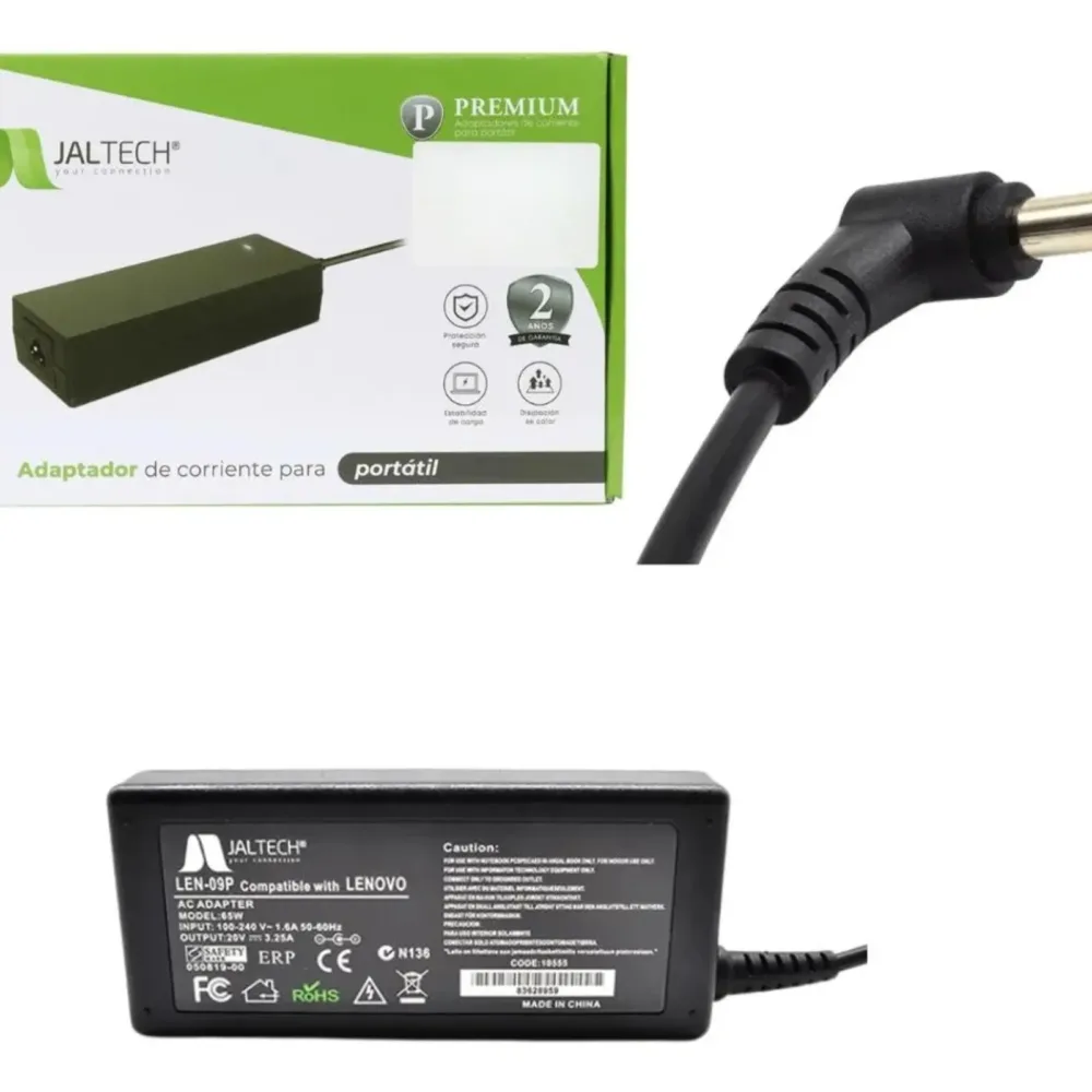 Cargador Lenovo 20v 3.25AM Jaltech